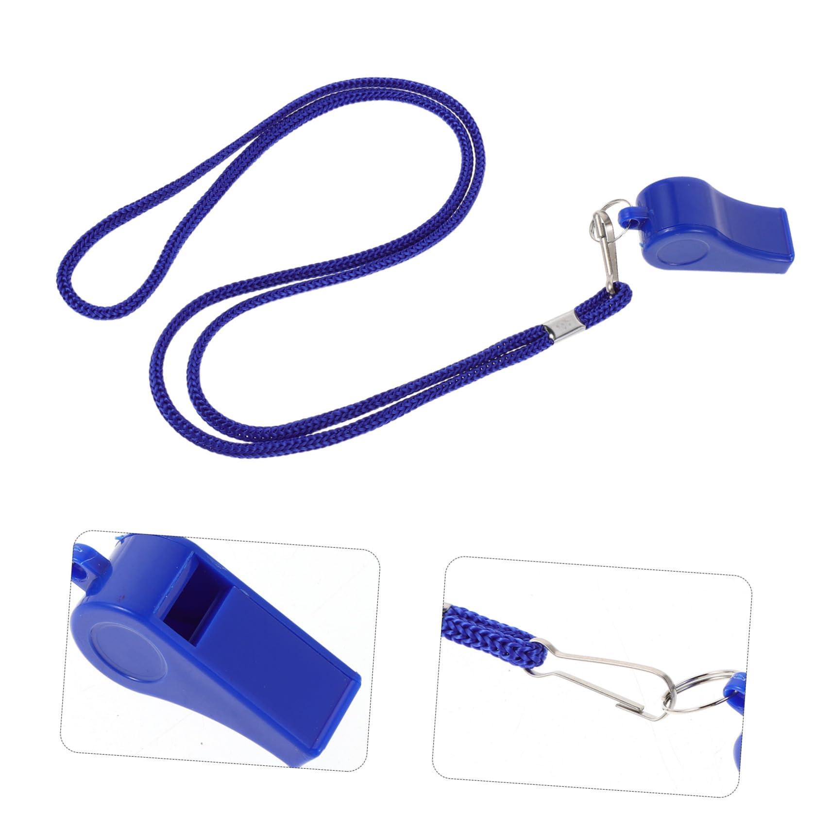 Alipis 36 Piezas Silbatos de Emergencia con Cordón Azul Sonido Fuerte y Nítido Silbato para Actividades al Aire para Senderismo Camping Fútbol y Baloncesto