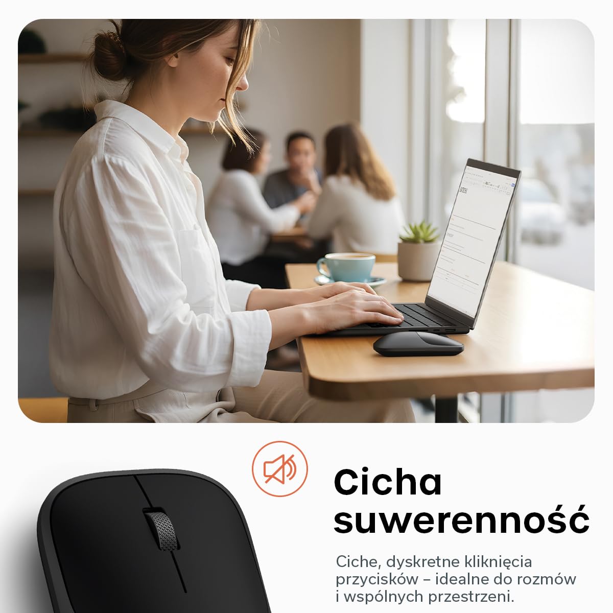 SATECHI Slim EX Mysz Bezprzewodowa, Bluetooth wielourządzeniowy i 2,4 GHz dla macOS, Windows, iPadOS i Android, Spokojne Kliknięcia, Anodowane Aluminium, Ładowanie USB-C – Gwiezdna szarość