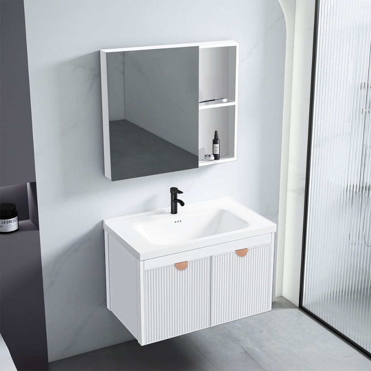 Rea Conjunto de Muebles de baño con Lavabo Aa18 Mario 60Cm White - 47X61X50CM