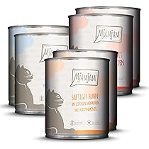 MjAMjAM – cibo umido premium per gatti – confezione di prova, confezione da 6 (6 x 800 g), senza cereali con carne extra