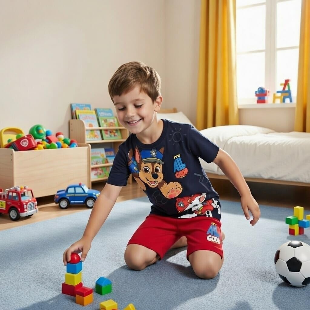 PAW PATROL Jungen T-Shirt und Hose Set Shirt Kurze Hose