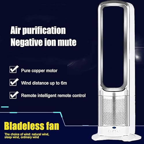 Miniatura 7 de Ventilador sin aspas para dormitorio, ventilador de torre que sopla aire frío, ventilador de torre de enfriamiento silencioso con control remoto, 3