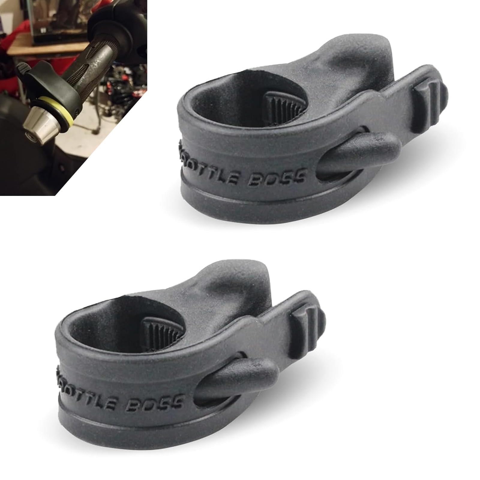 2 PCS Motorcycle Modified Throttle Clip, Waterproof Design, Vehicle Throttle Switch Bracket Accessories, Universal Durable Scooter Accelerator Auxiliary Control Grip (Black)