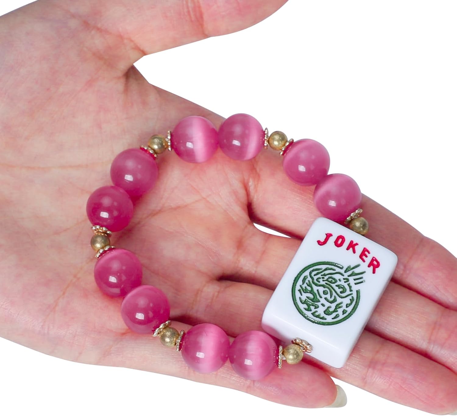 Jongyance American Mahjong Accessory with A Joker Tile for Mahjong Lovers, Fits Wrist Sizes Ranging from 5.7 to 7.25 Inches