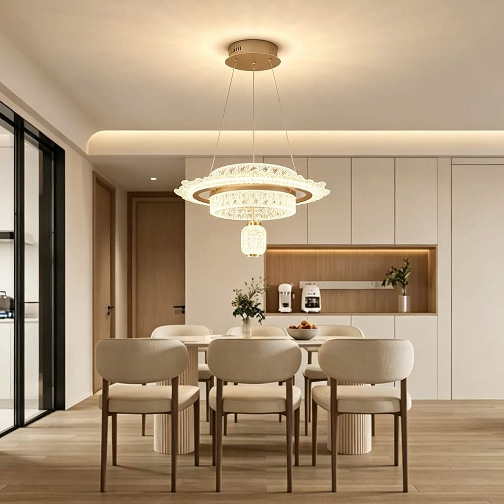 Lampada a soffitto Stile italiano Plafoniera Lampada Lampada LED moderna in stile francese Ferro Altezza regolabile Regolazione della temperatura colore su tre livelli Sala da pranzo Atrio