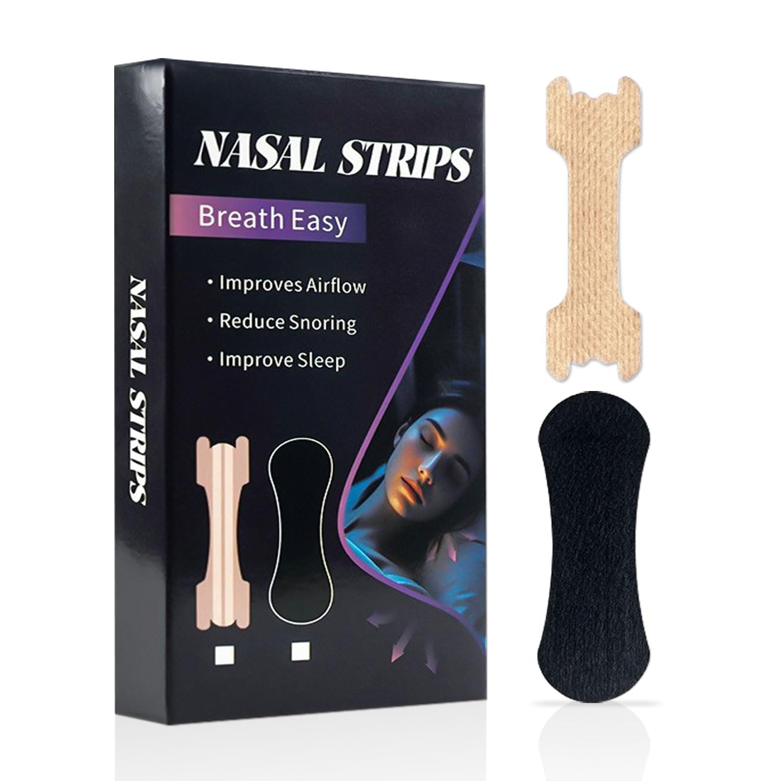 Nasal Strips for Snoring 60 Count Extra Strength Nose Strips for Breathing Anti Snoring Devices for Sports and