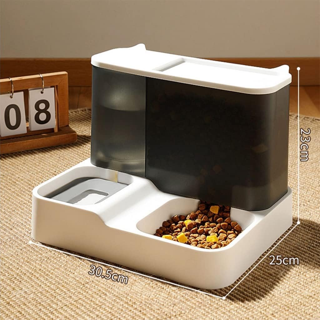2 in 1 Automatic Food Feeder and Water Dispenser Gravity Design Auto Feeding 3L | Cat Auto Dog Water Dispenser 1 L for Small Medium Big Dog Pets Puppy Kittens
