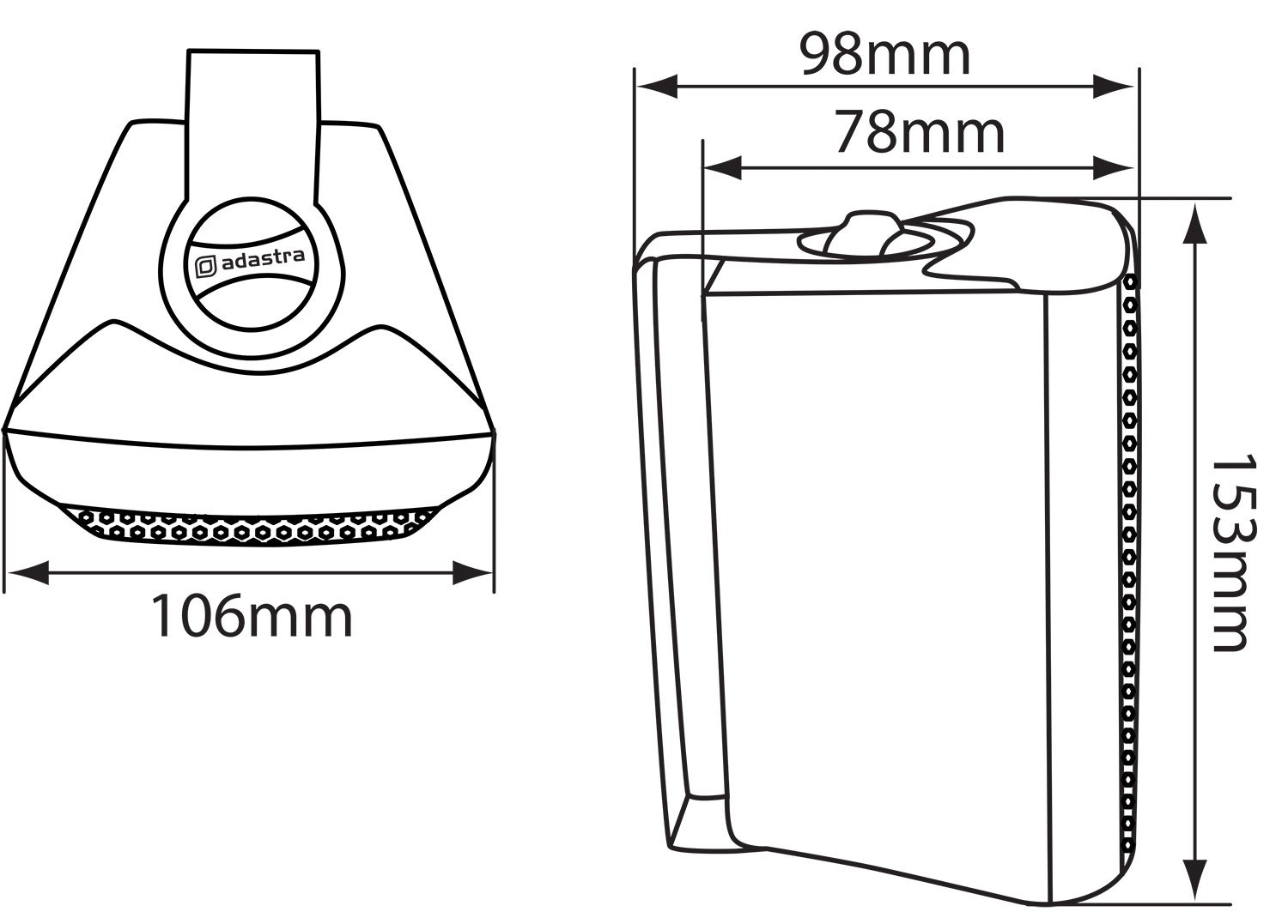 Adastra | Wysokiej jakości głośniki stereo dostarczane w parach | maks. 60 W | Czarne