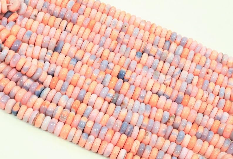 Perles d'opale bleu pêche pour sublimer vos bracelets faits main - 2