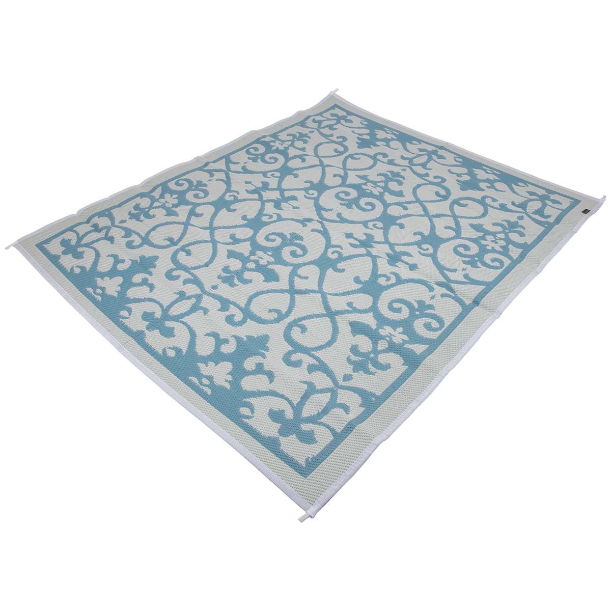 Tapis détente bleu Bo-Camp Lavardin en plastique tressé pour extérieur