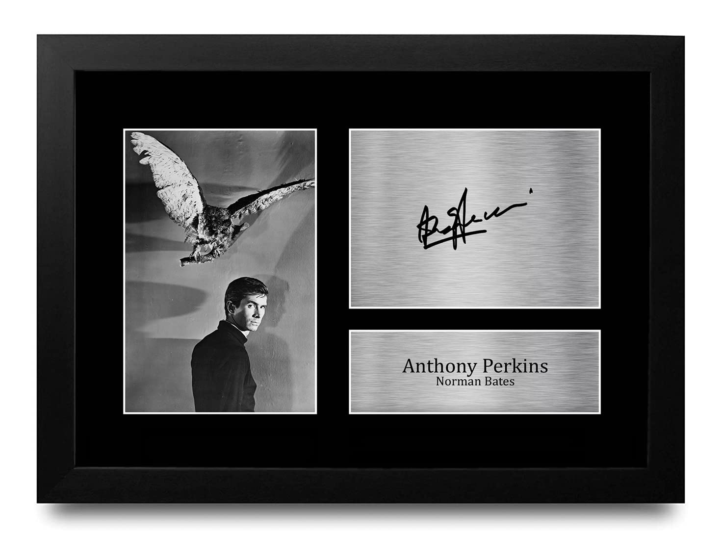 HWC Trading FR A4 Anthony Perkins Gifts Printed Signed Autograph Picture for Movie Memorabilia Fans - A4 Framed