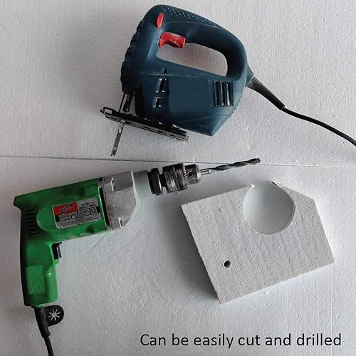 Miniatura 6 de Simond Store Aislamiento de tablero de fibra de cerámica, 2 x 19.7 x 39.4 pulgadas, clasificación de 2300 F, paquete de 1 placa aislante ignífuga