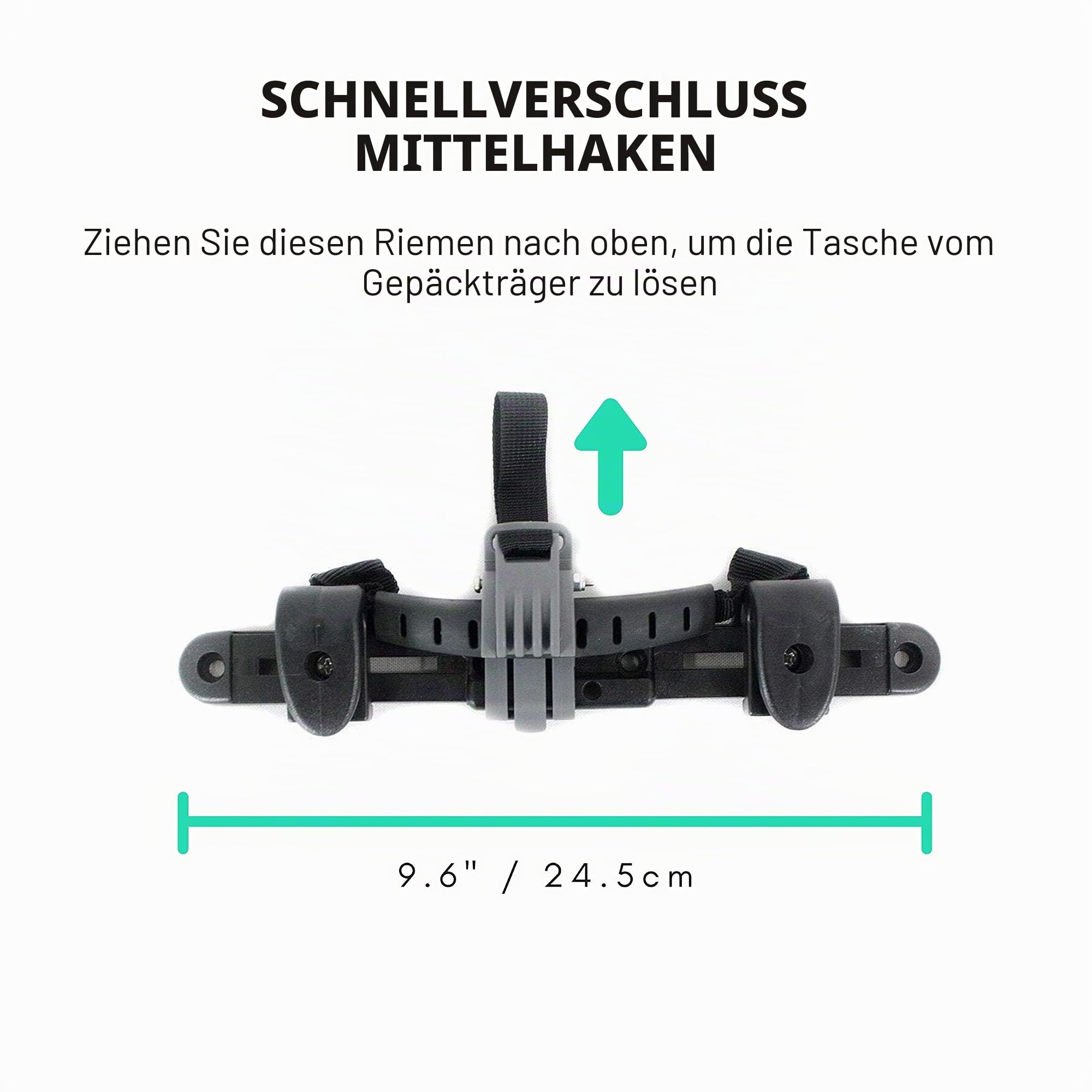 Vincita Fahrradtaschen Hardware Kit um Jede Tasche in eine Fahrradtasche umzuwandeln kann mit einem Gepäckträgerdurchmesser von bis zu 16 mm verwendet Werden Sport & Freizeit