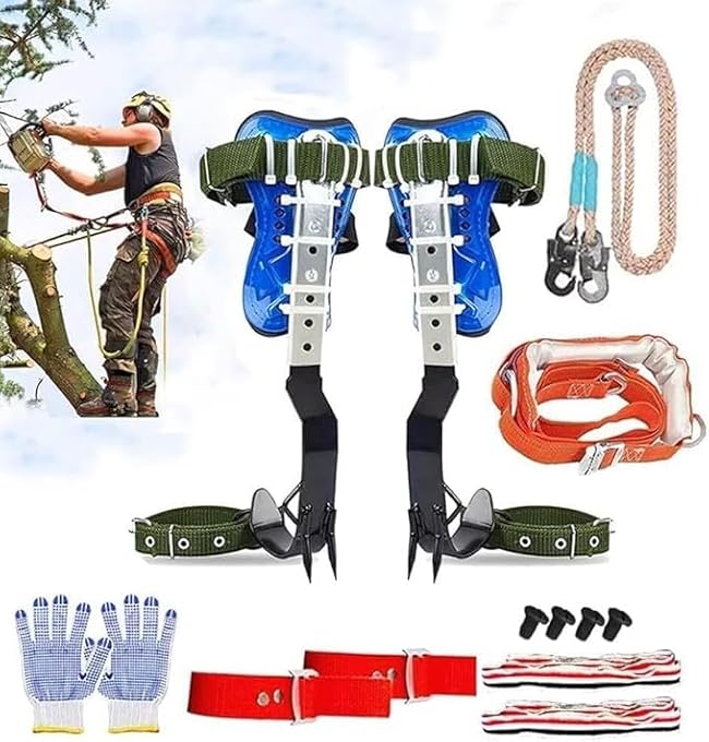 MYCGJH Tree Climbing Spikes Set, Adjustable Tree Climbing Gear Tree Climbing Tool with Non-Slip Pedal for Picking Fruit, Indoor and Outdoor Sports