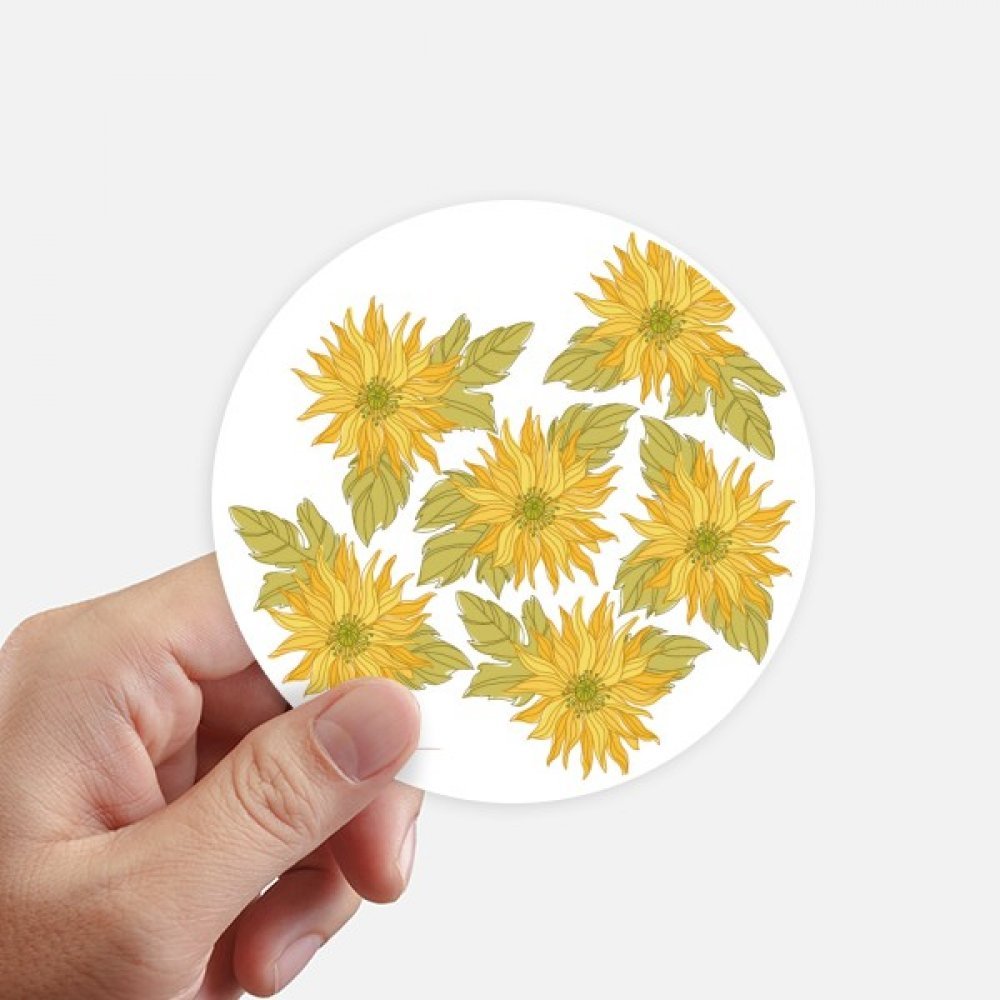 Stickers tournesol 10cm pour masquer les rayures de valise et personnaliser un PC