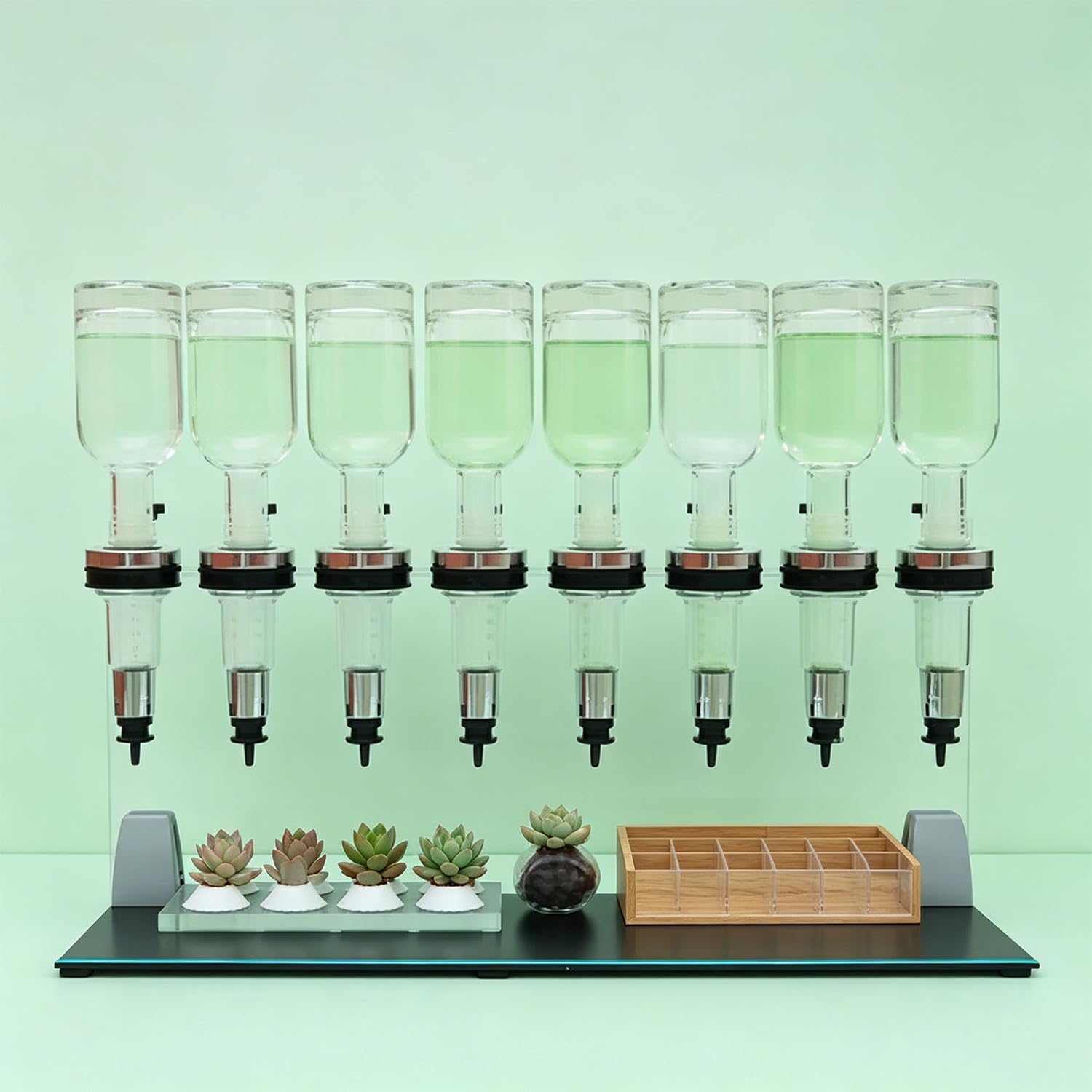XueFulxion Adjustable flow manual pump dispenser with 6 to 12 head selections. It delivers accurate liquid output and needs little upkeep, perfect for diverse commercial retail places. 8heads