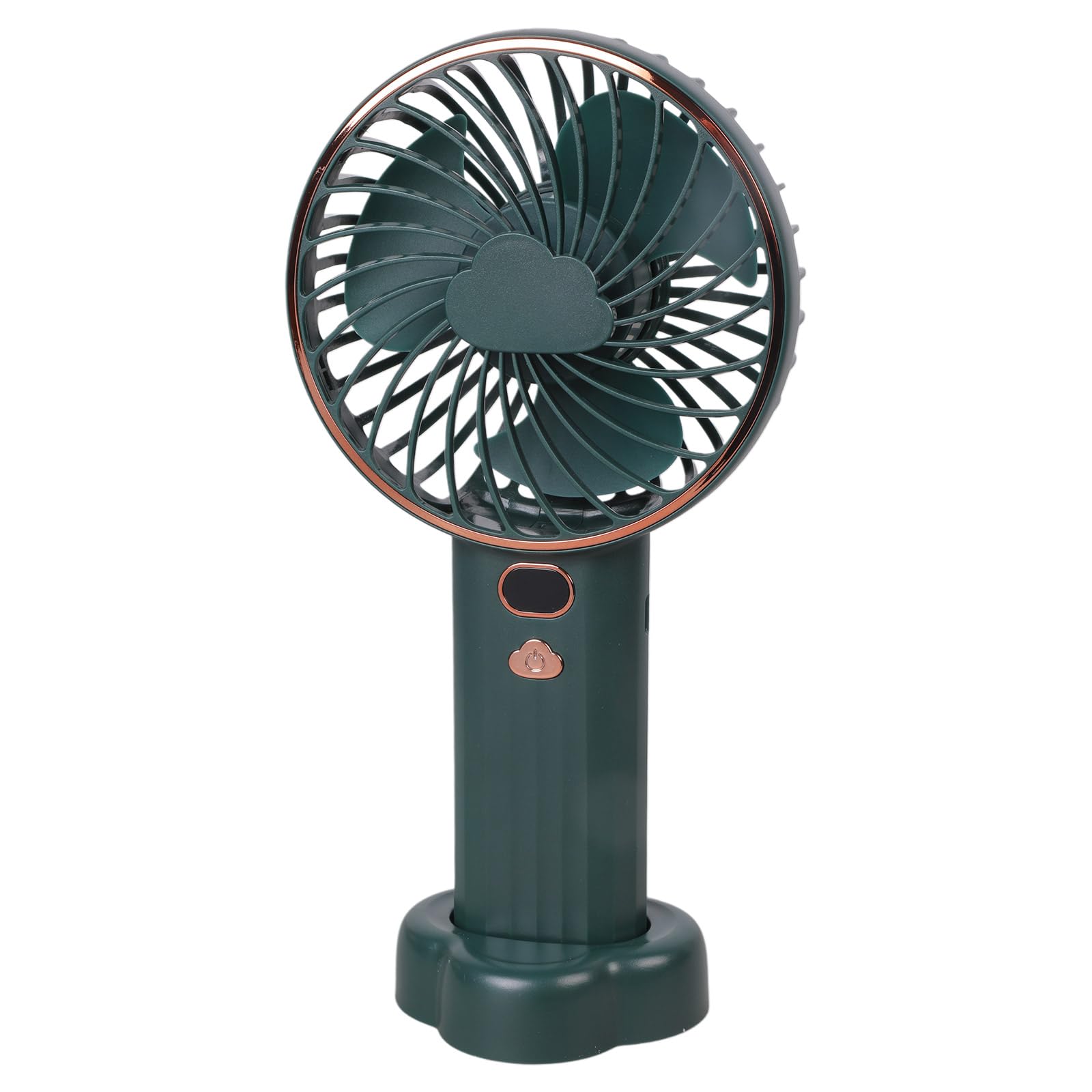 Uqezagpa Dark Night Green Desktop Digital Display Cooling Fan 6000Mah Desk And Table Texture For Outdoor Camping Use Portable Fan For Outdoor Travel