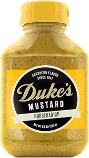 Duke's Horseradish Mustard 9.5 oz Squeeze Bottle - Bold Tangy Kick with White Wine & Spices