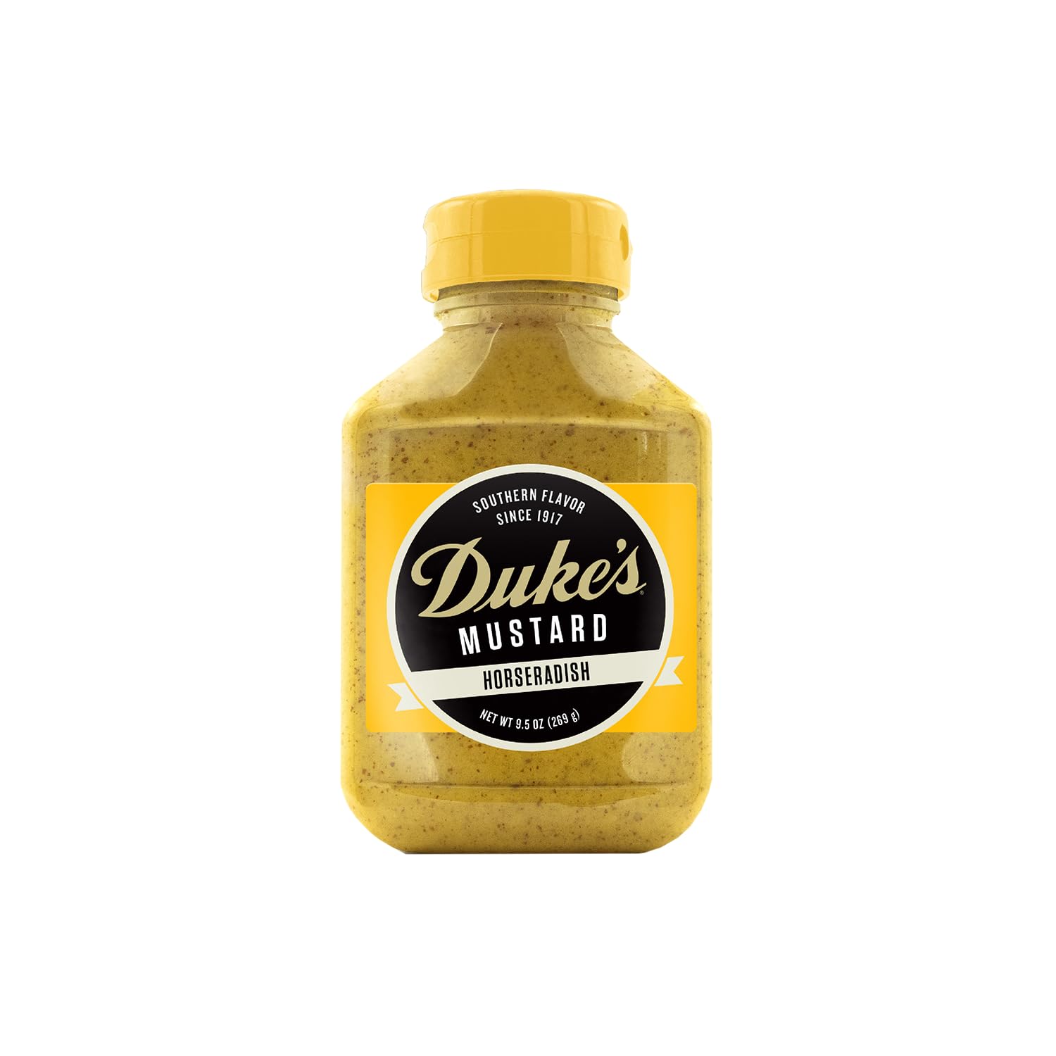 Duke's Horseradish Mustard 9.5 oz Squeeze Bottle - Bold Tangy Kick with White Wine & Spices