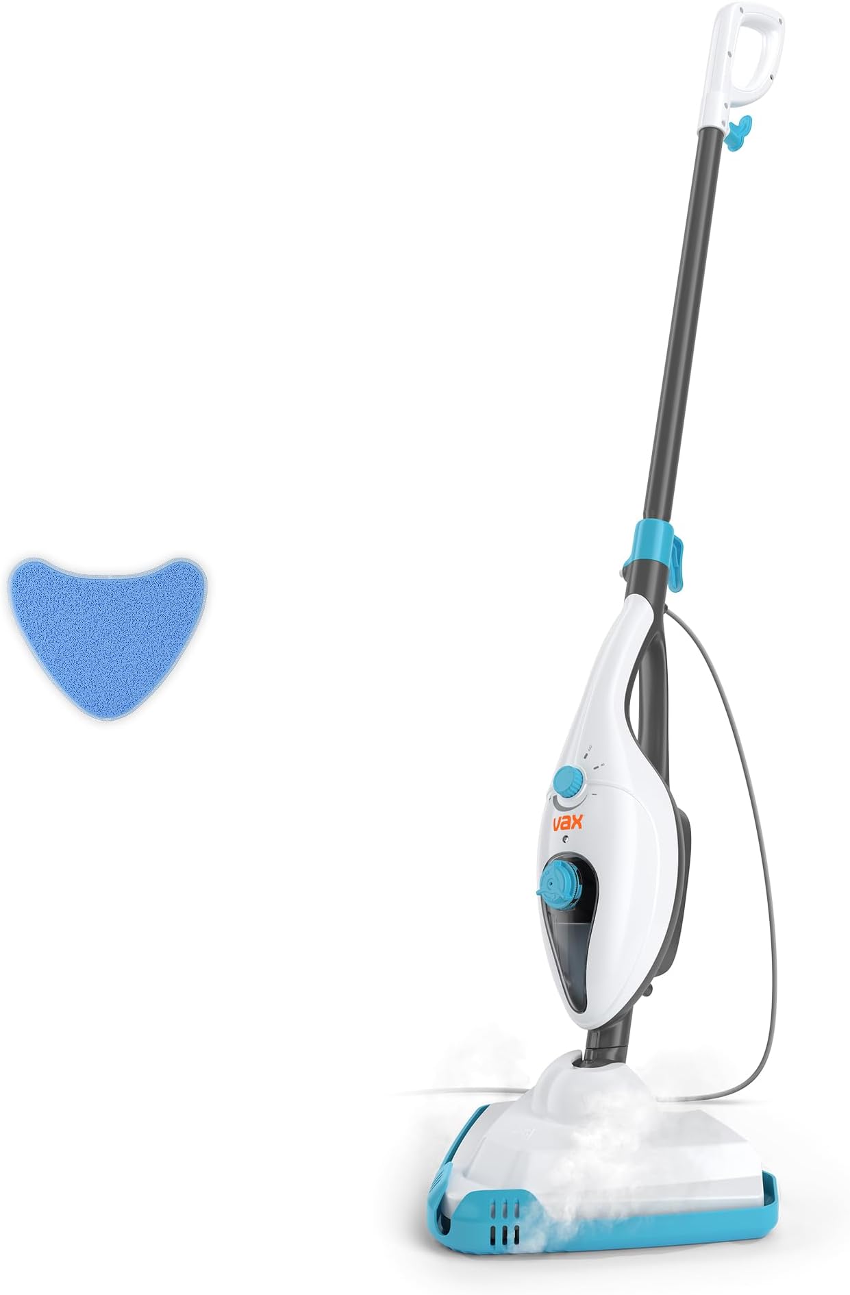 Vax Steam Clean Multifunction Steam Mop | Converts to a Handheld | Variable Steam Control - S85-CM, White and Blue