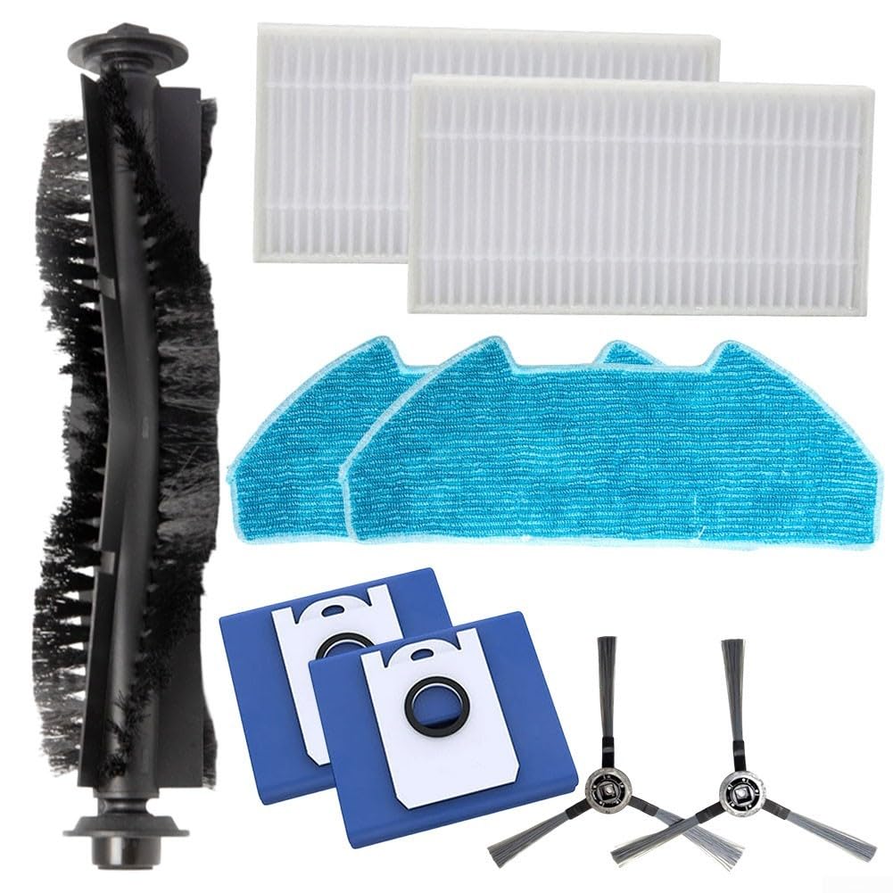 Kit de repuesto de 18 piezas para aspiradora robot BObsweep Dustin Ultra Vision con cepillo principal, cepillos laterales, filtros, paños de fregona y bolsas para polvo. Juego de 9 accesorios para aspiradora.