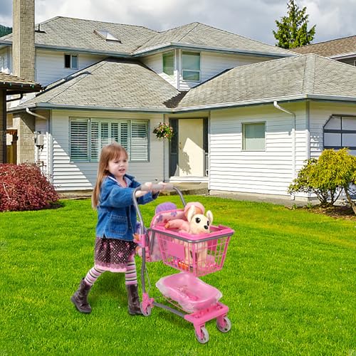 Anivia Kids Shopping Cart Doll Collection Toy Shopping Cart for Kids and Toddler-for Pretend Play Grocery Store - Thumbnail 5