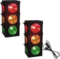 Vista 7 de The Dreidel Company Lámpara de luz de parada de tráfico, simula luz de parada de tráfico, enchufe de alimentación de CA, 12.25 pulgadas