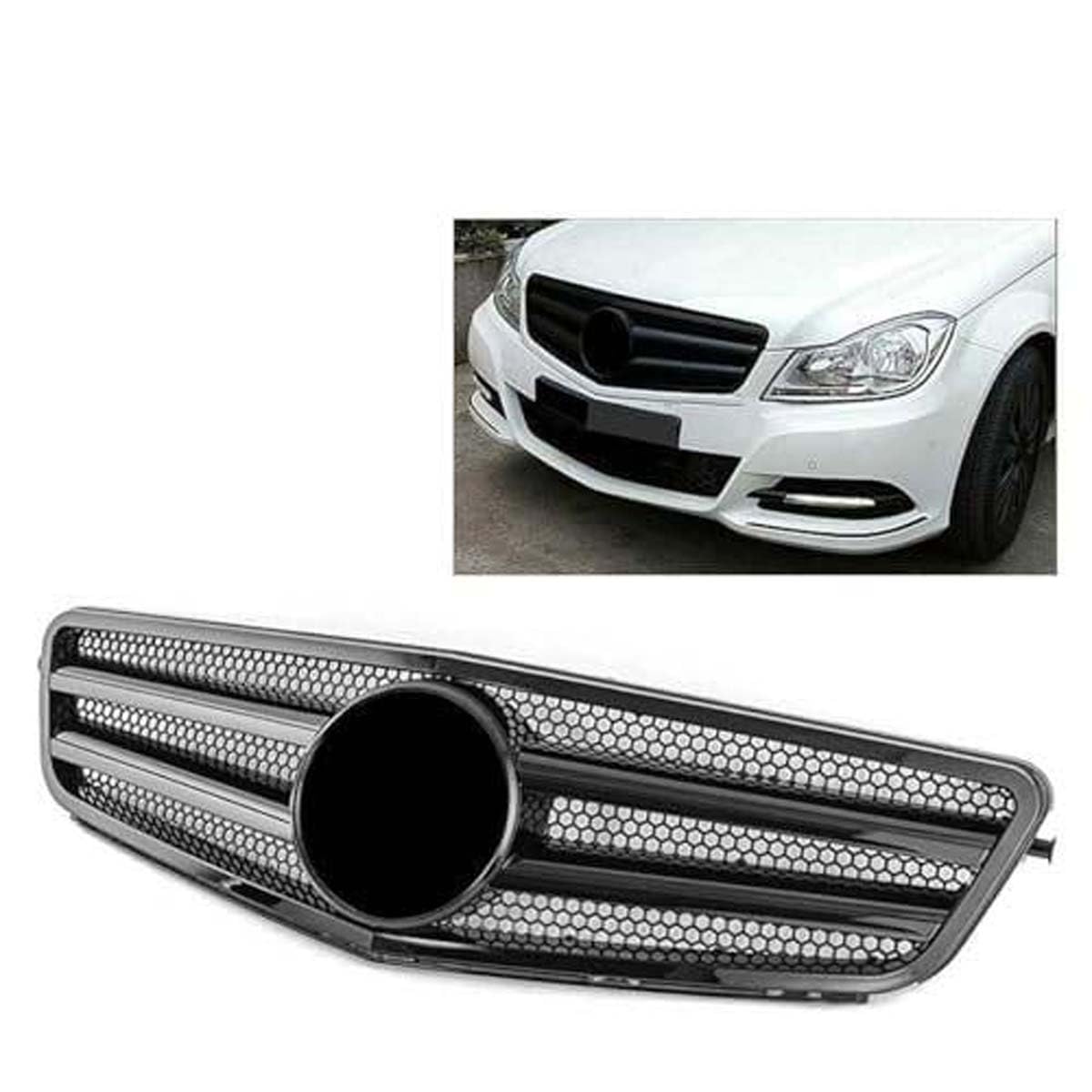 BXQDAM Front grille,Compatible with Mercedes-Benz W204 C-Class 2007-2014,Front grille parts