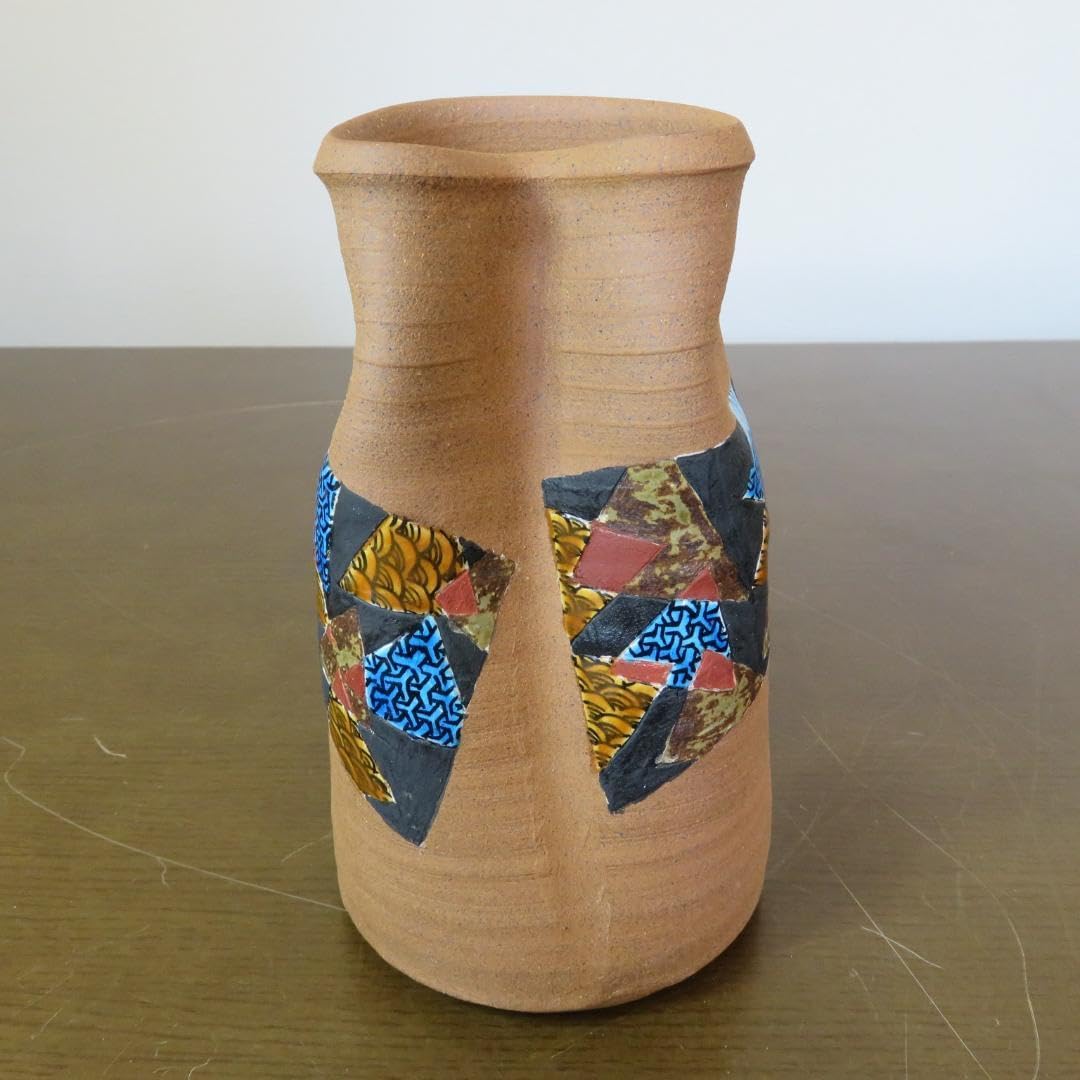 花瓶 作家 幾何学 波文様 備前か フラワーベース 茶道 銘 花瓶 作家 幾何学 波文様 備前か フラワーベース 茶道 銘 花瓶 作家 幾何学