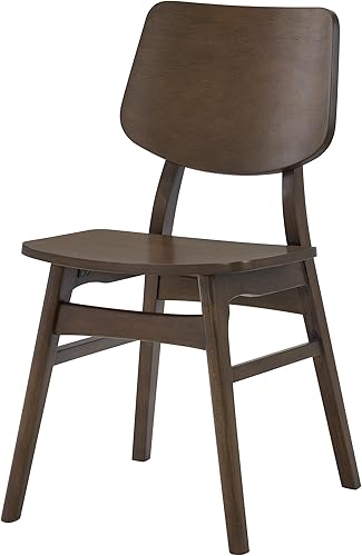 Miniatura 9 de Alaterre Furniture Calais - Juego de 2 sillas de comedor modernas de mediados de siglo, juego de sillas de madera maciza con diseño minimalista,