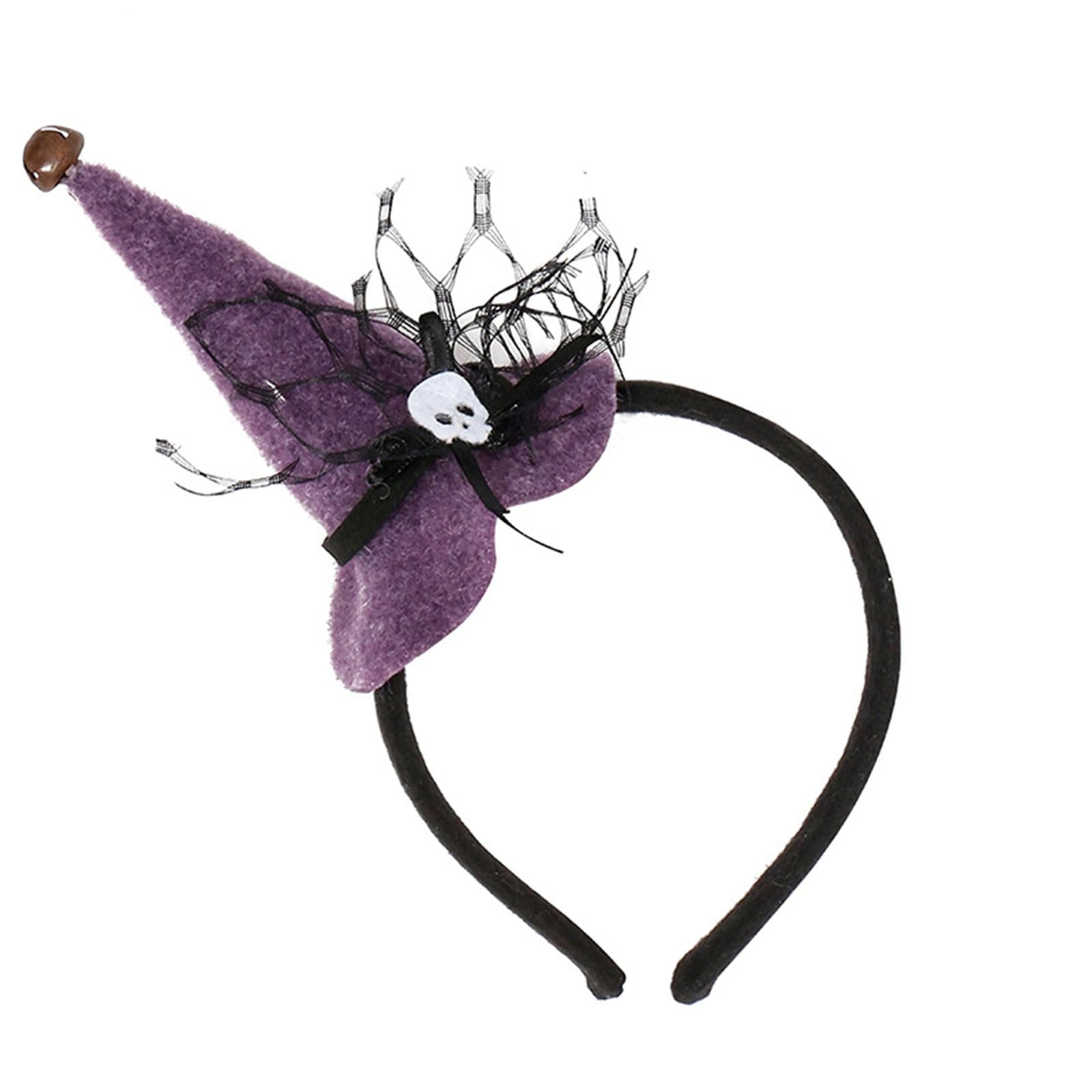 MICFENY Halloween Hair Accessory With Soft Fabric Witch Headpiece Cosplay Headband For Costume Parties School Event