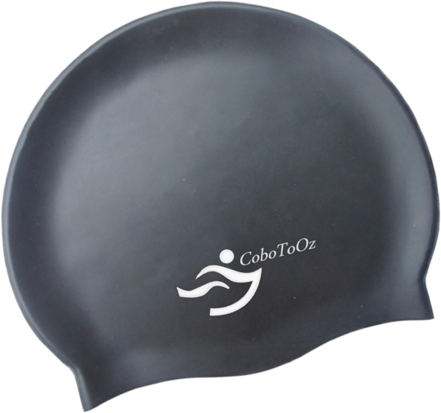 Black Silicone Swim Caps for Men and Women by CoboToOz. Strong and Tear Resistant. Soft and Comfortable. Fully Guaranteed.