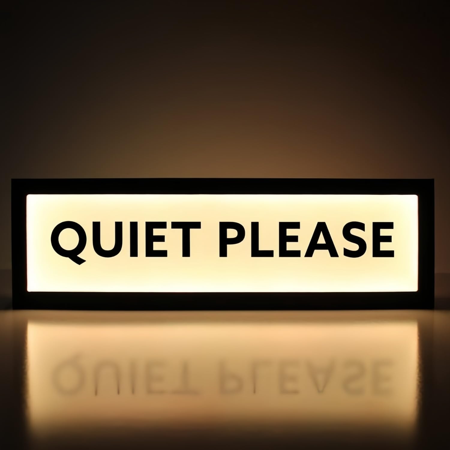 Quiet Please RGB LED Neon Lightbox an der Wand montierbare Pulsierende Fernbedienung APP Control Light Sign Beleuchtete Musik Sync Timer Einstellung Lichter für Aufnahme Studio Kino Cafés Home USB