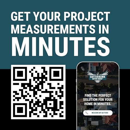 Miniatura 6 de GutterHawk - Protector de canalón de 48 pies (nominal), acabado de molino, kit de protección de canalón de aluminio con tornillos incluidos. Se