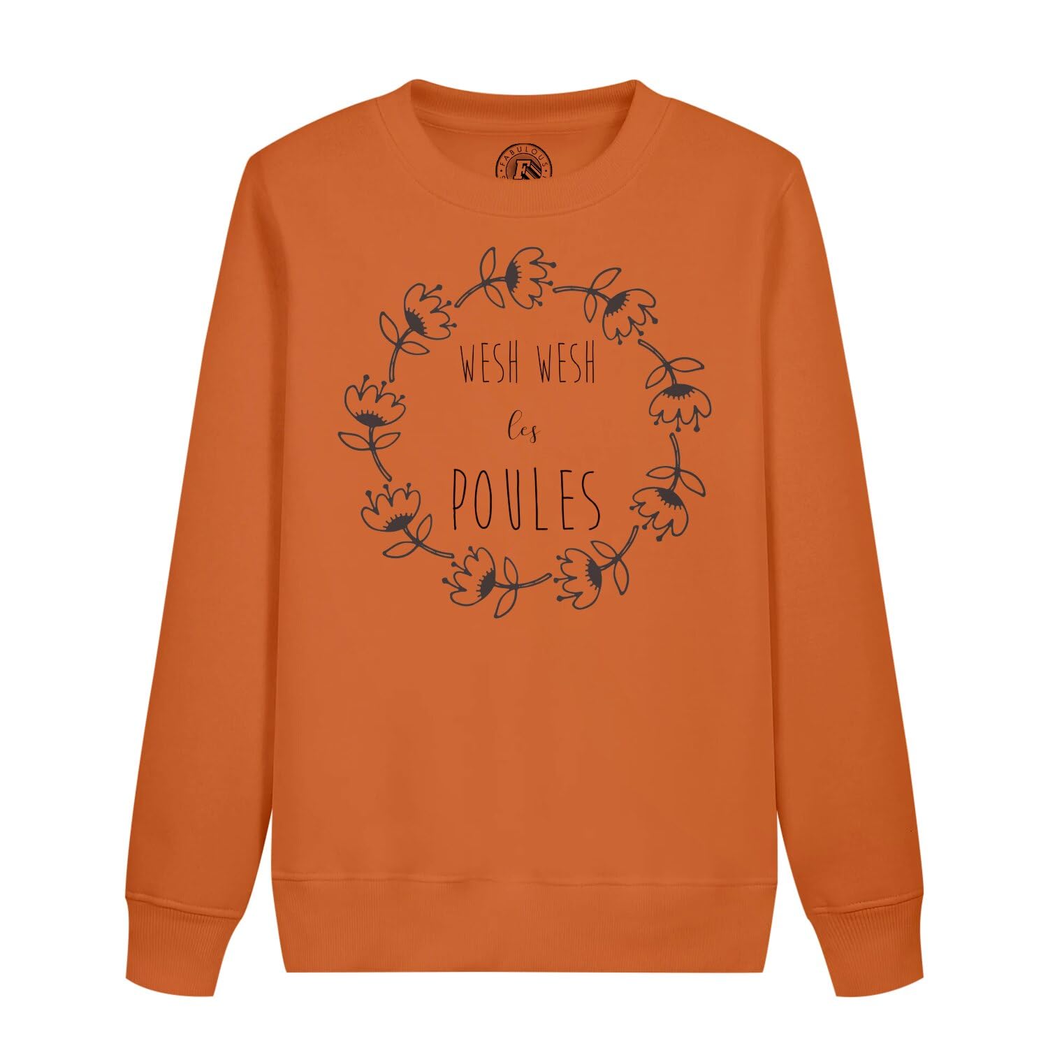 Sweat sweatshirt enfant Wesh les Poules pull humour imprimé oiseaux - 4