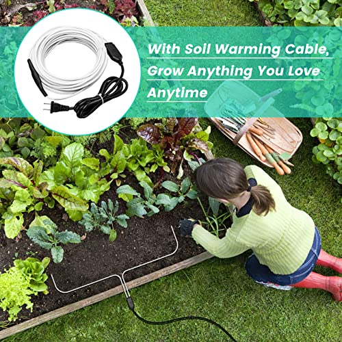 Soil Heating Cable, 49 Ft Electric Soil Warming Cable For Garden, Soil, Cold Frame, Keep Soil Warm #TOP4