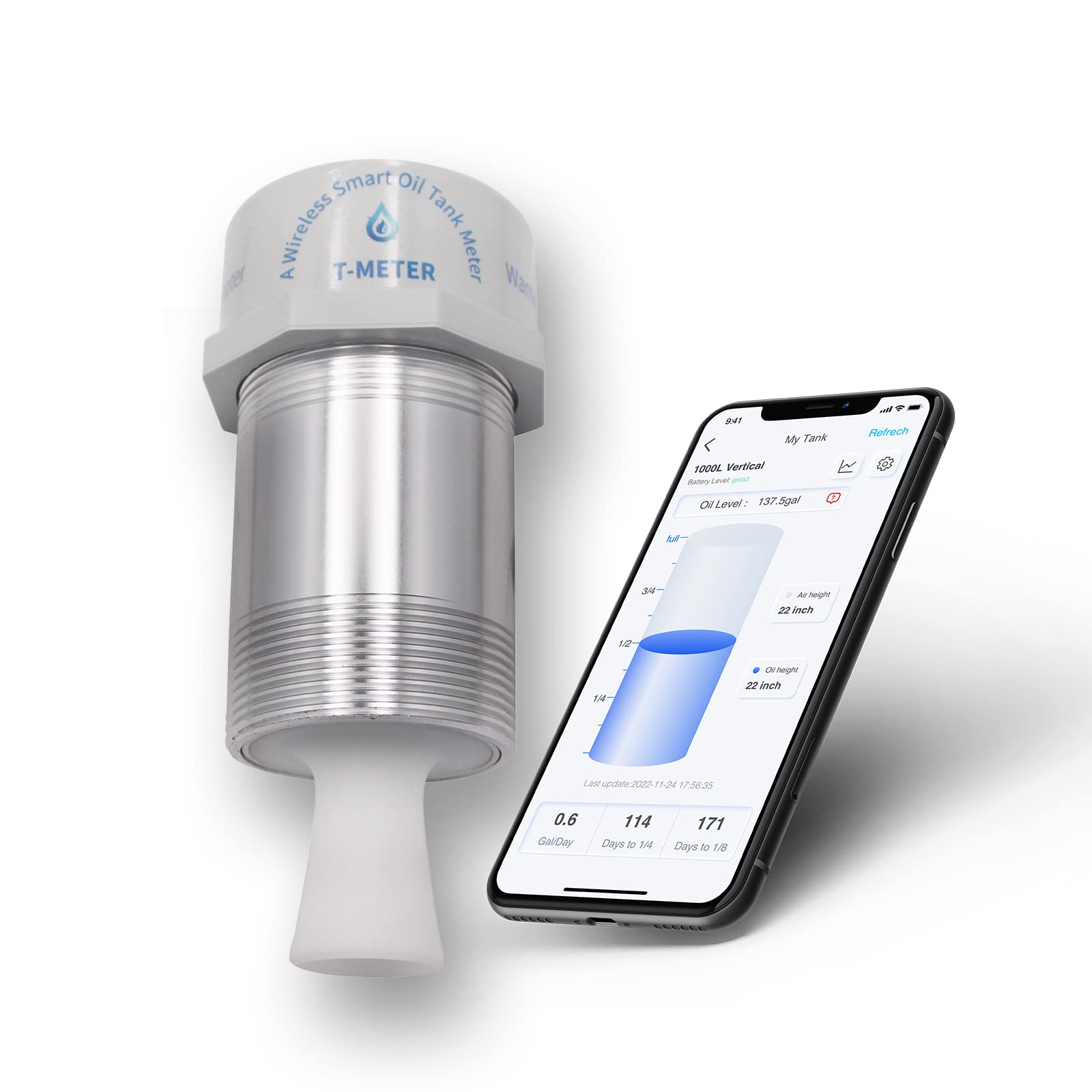 Smart Oil Tank Meter(Connect Via Bluetooth), WiFi