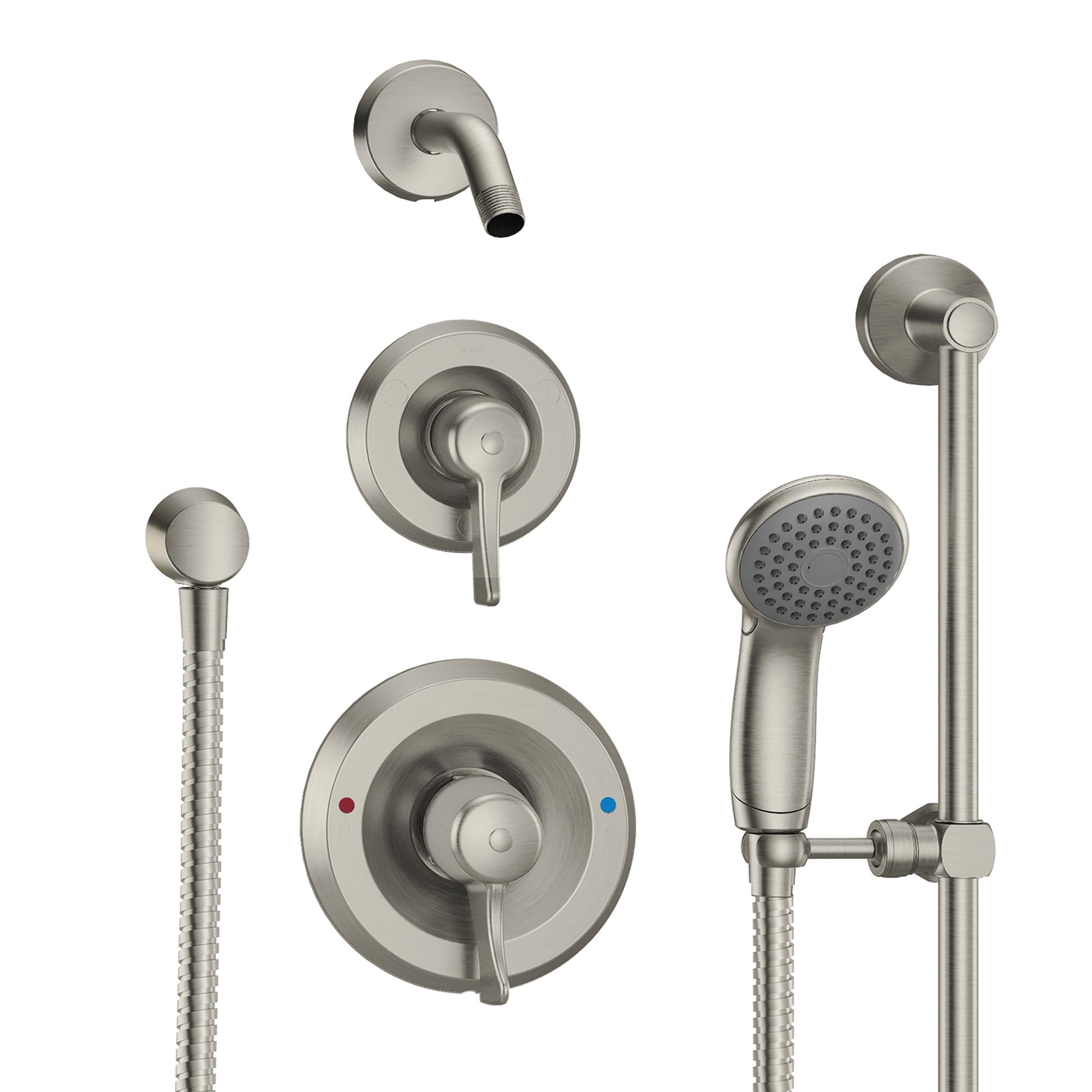 Moen T8342NHCBN Commercial M-DURA PosiTemp Shower Trim Kit without Showerhead, Classic Brushed Nickel