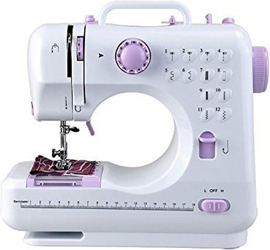 Luhi Mini Multifunction Household Sewing Machine with Forward & Reverse Sewing Technology (12 Multiple Stitch Patterns, Foot Pedal & Unique Thread Cutter, 505)(sewing machine above 15000)(sewing machine for home mini)(sewing machine)