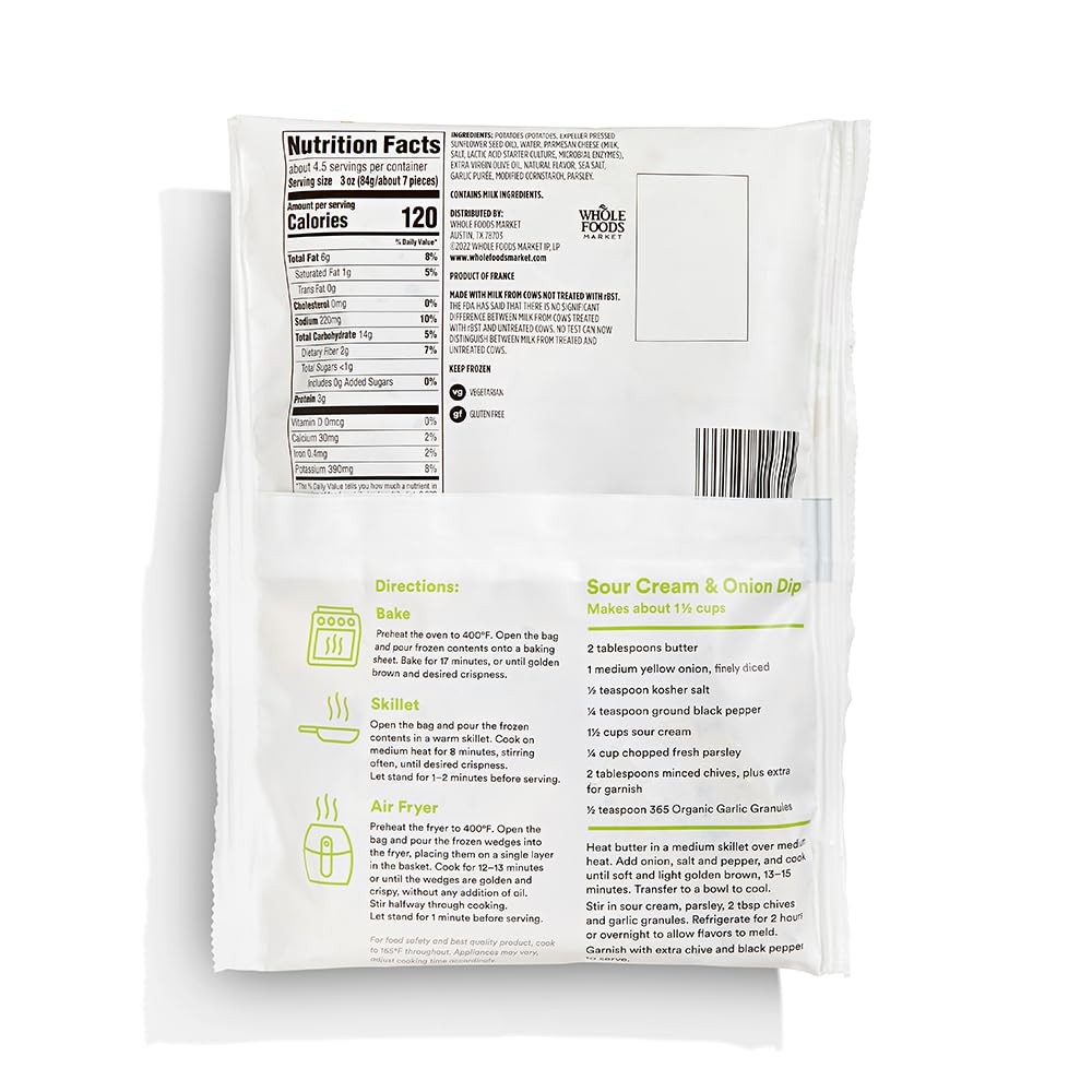 365 by Whole Foods Market Garlic Parmesan Wedge Fries 14 OZ — view 2