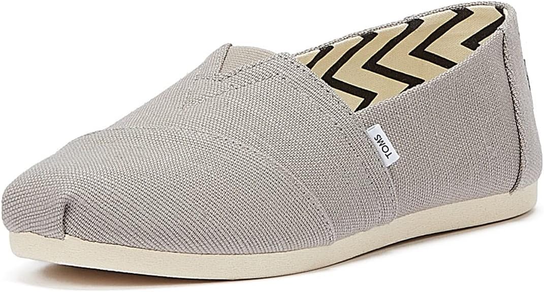 Toms Womens Alpargata Loafer Flat, Grey, 8 US