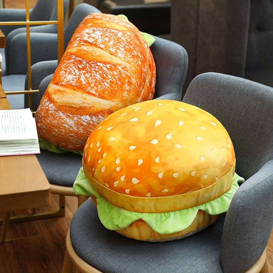 Amazon｜ハンバーガーぬいぐるみ 寝抱き枕 クッション 車用 座椅子