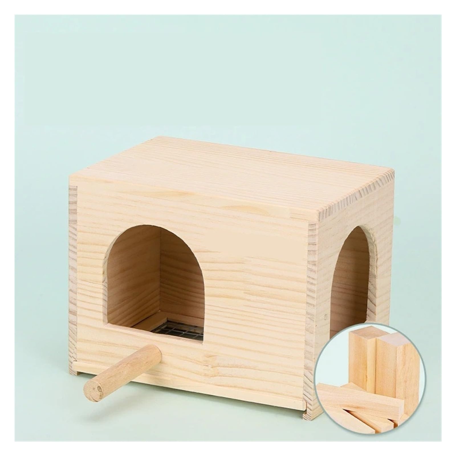 Nistkasten 1 Stück Sittich-Nistkasten, Vogelhaus, Käfig, Holz, Brutkasten for Papageien, Sittiche, Nymphensittiche, Unzertrennliche