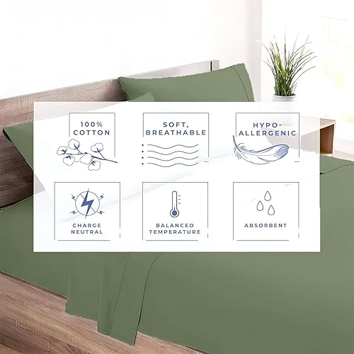 Miniatura 6 de Kotton Culture Sábanas Queen de 1000 hilos con bolsillo profundo, 4 piezas, 100% algodón egipcio de alta calidad, suaves y refrescantes, gruesas con