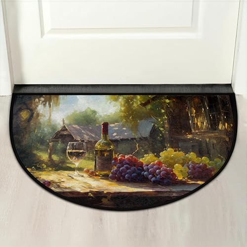 Miniatura 120 de Pardick Money - Tapete semicircular de billete de 100 dólares, antideslizante, duradero, lavable, para sala de estar, dormitorio