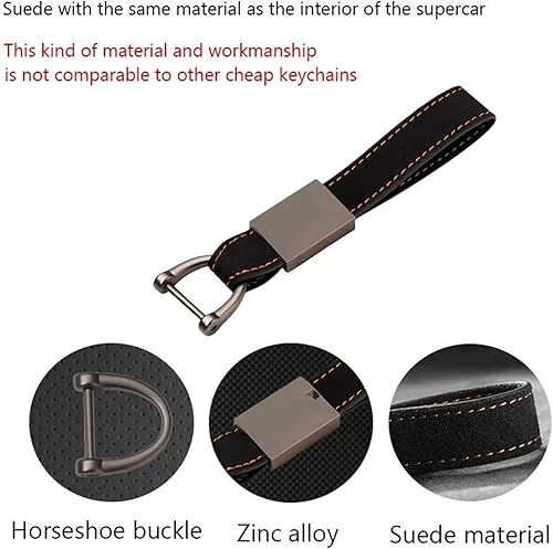 Miniatura 3 de BORATO Motorcycle Zinc Alloy Suede Leather Custom KeyChain For Benelli TRK 502 Leoncino 500 250 BJ 500 TNT125 300 600 302s Keyring (Color  White,