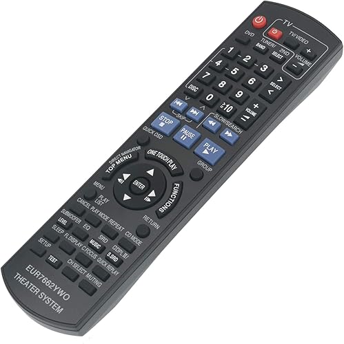 Miniatura 3 de EUR7662YW0 Reemplazo de control remoto para sistema de sonido de cine en casa Panasonic DVD SC-PT750 SC-PT753 SC-PT950 SC-PT1050 SC-PT953 SA-PT950