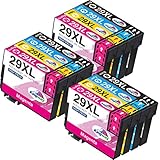 【Contenido del paquete】 Paquete de 12 unidades de repuesto de alta capacidad para cartuchos de tinta epson 29 compatibles (3x T2991, 3x T2992, 3x T2993, 3x T2994) (no original)