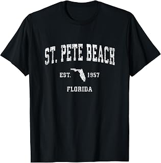 St. Pete Beach Florida FL Vintage Athletic Sports Design T-Shirt for Men Women Girls Kids