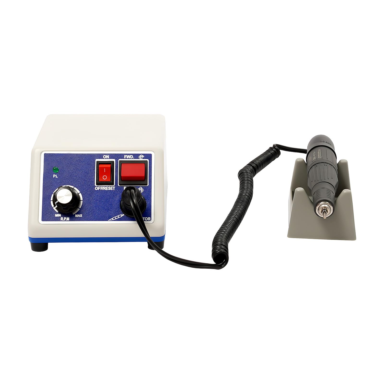 Laboratorio micromotore 35000 giri/min, impugnatura micromotore con manico, angolo angolare, pedale per lucidatrice dentale, levigatura, lucidatura, micromotore da 2,35 mm, pinza di serraggio per